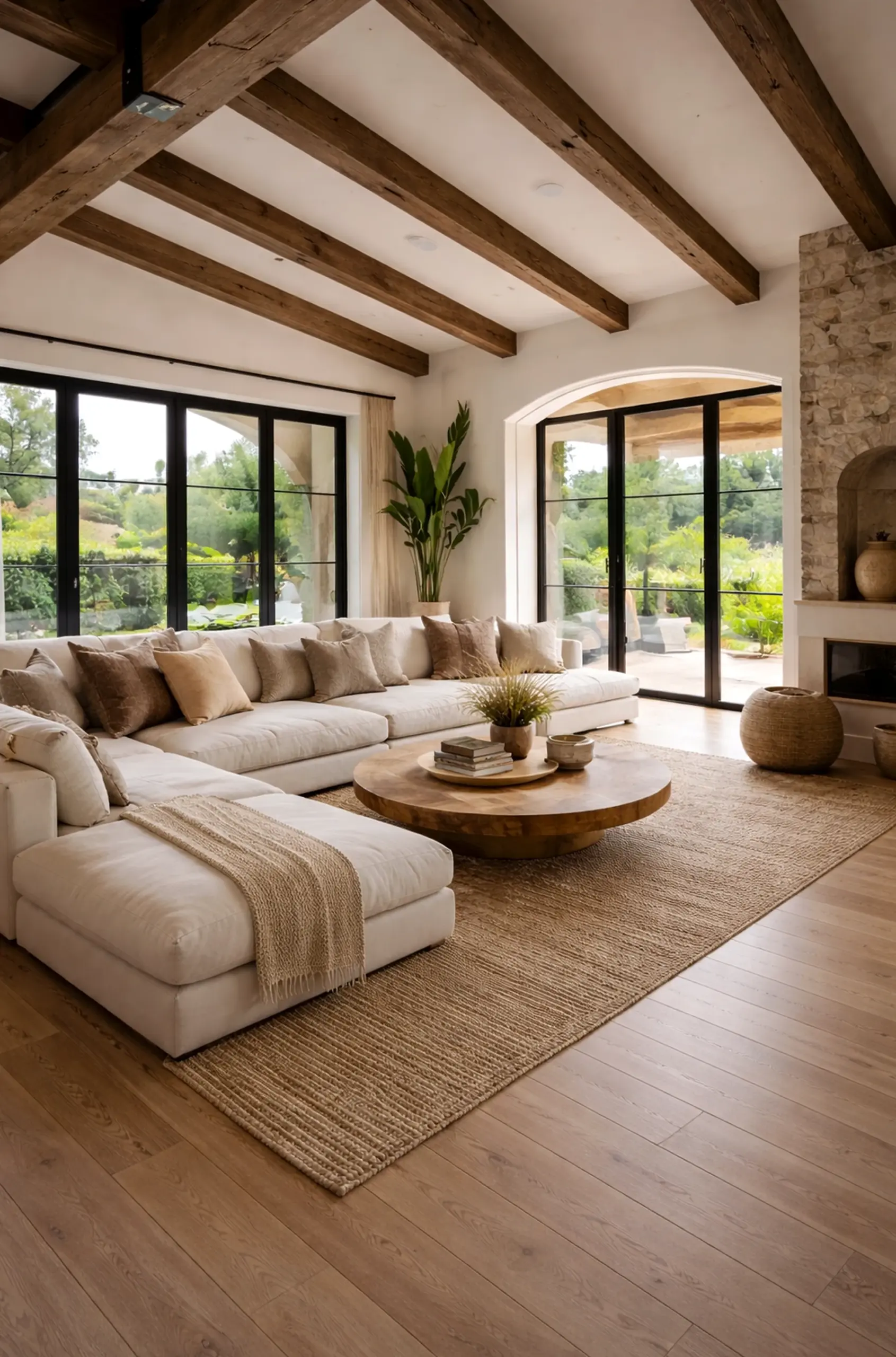 Bright woven chair brings a useful note of contrast, making the entry feel pleasantly composed.