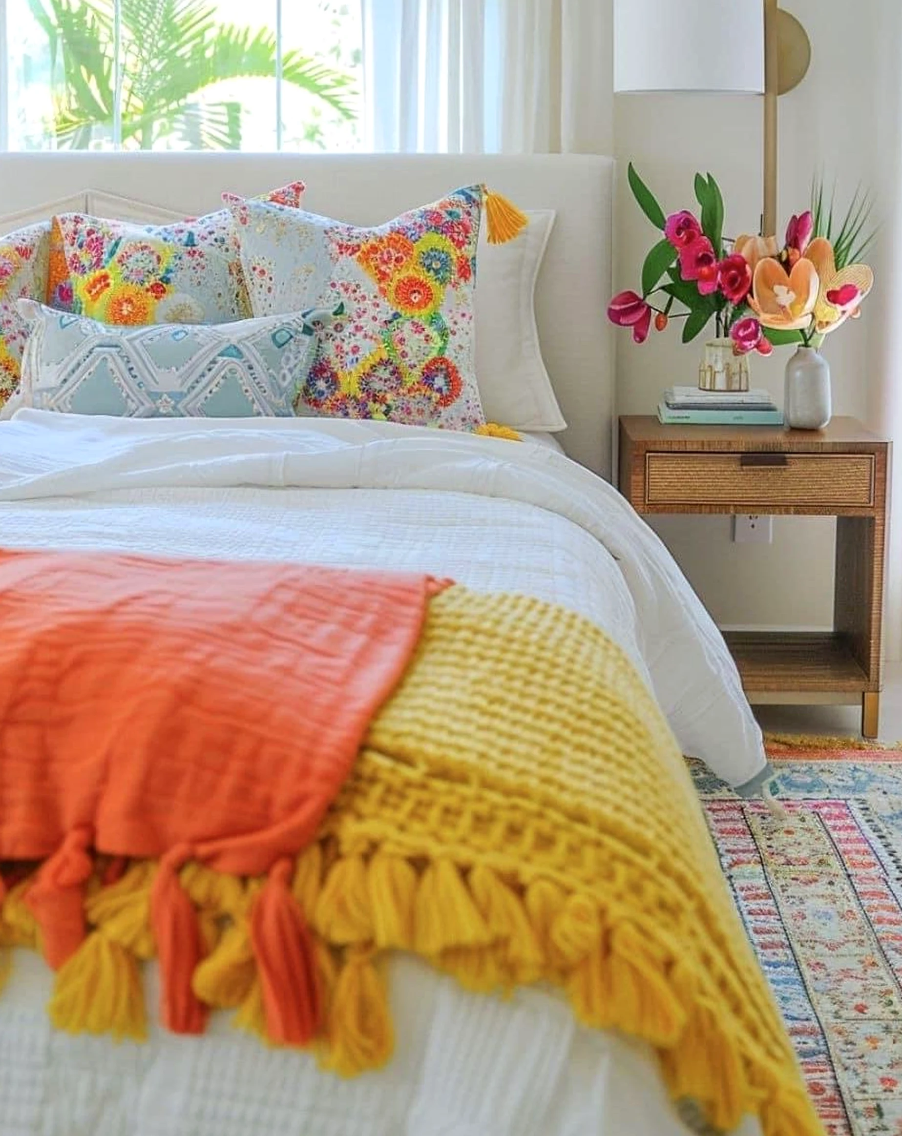Sculptural floor pattern adds comfort across the sitting area, giving the decor a finish that feels quietly finished.