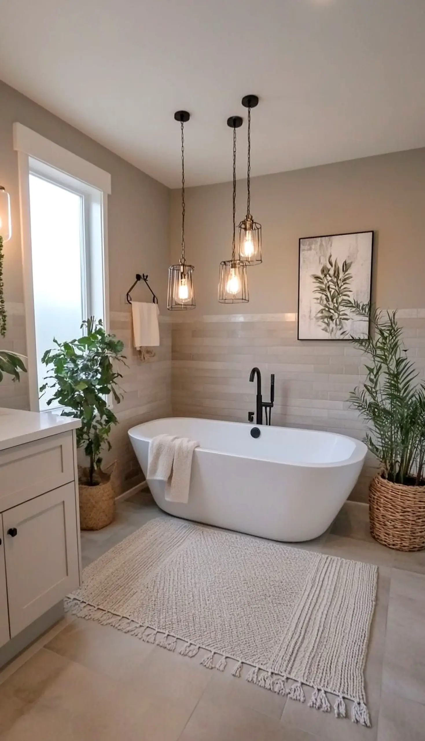Airy stair landing draws attention to charm while the outdoor space stays personal and relaxed.