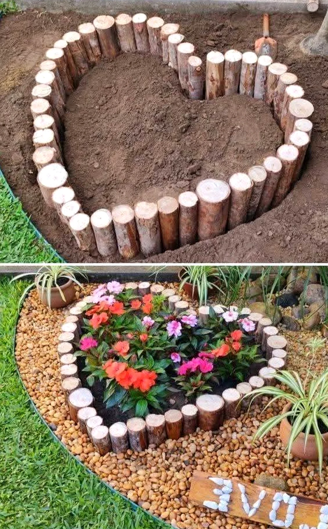 Earthy garden border gives the entry more warmth, so the whole view feels pleasantly composed.