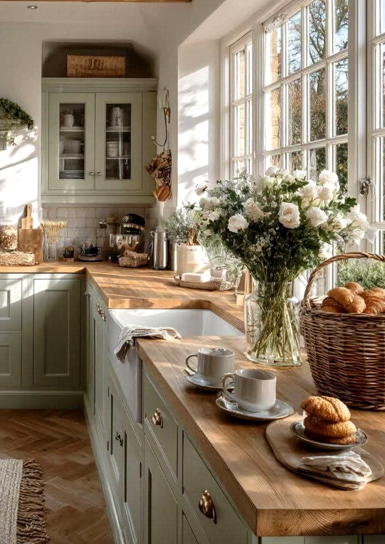 Airy balcony scene adds a clear layer of charm, helping the entry feel quietly finished.