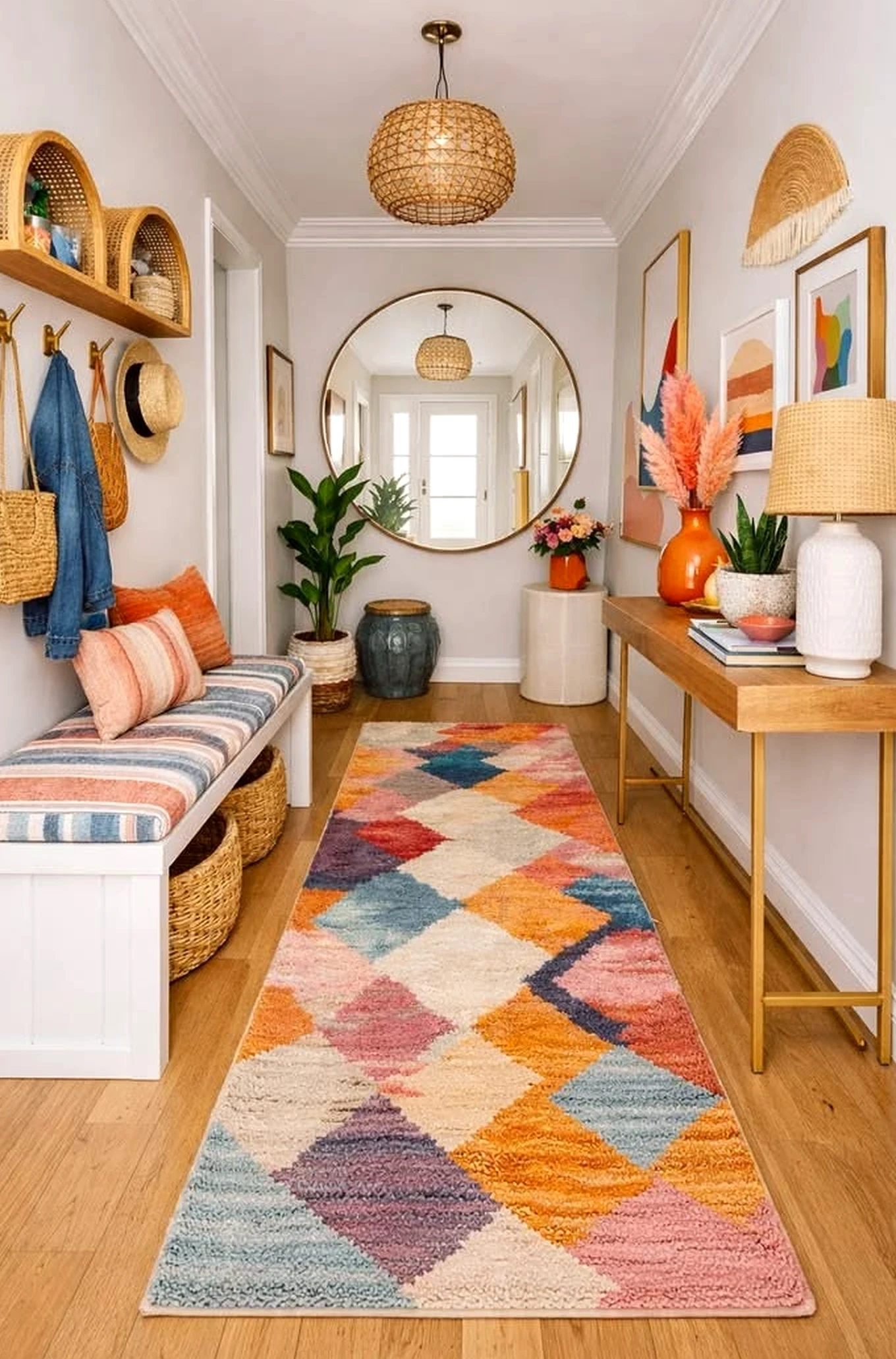 Fresh patio corner adds a clear layer of detail, helping the entry feel settled and welcoming.
