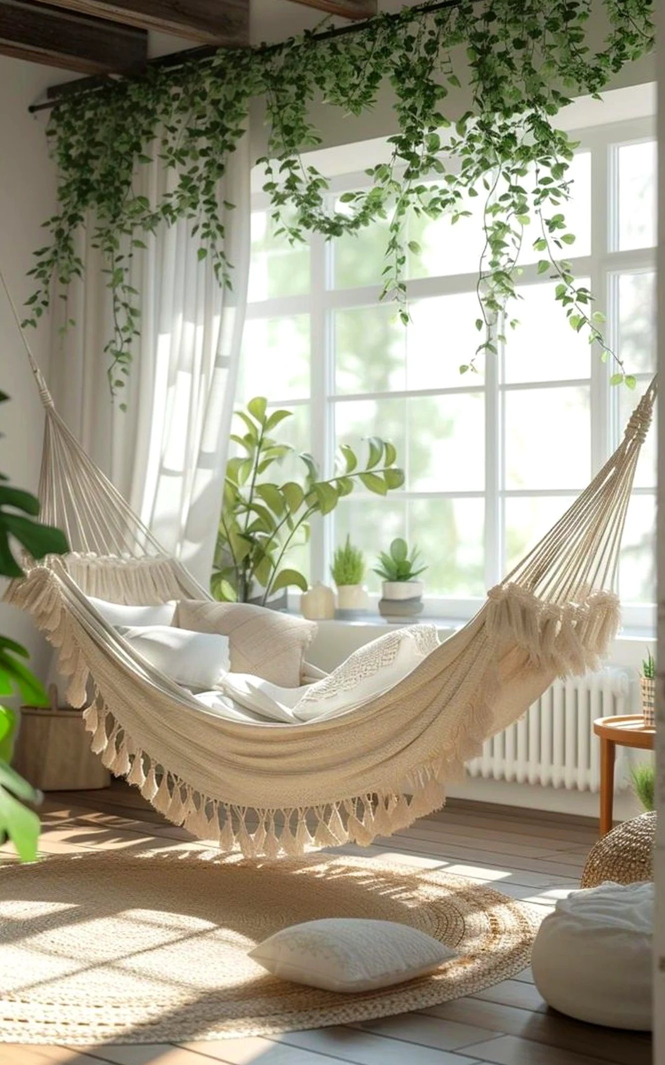 Quiet garden seating gives the garden edge more movement, so the whole view feels open and lived-in.