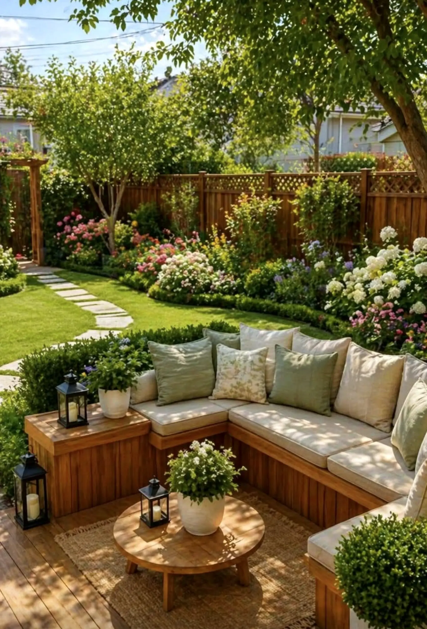 Relaxed entry console draws attention to clarity while the arrangement stays bright but not busy.