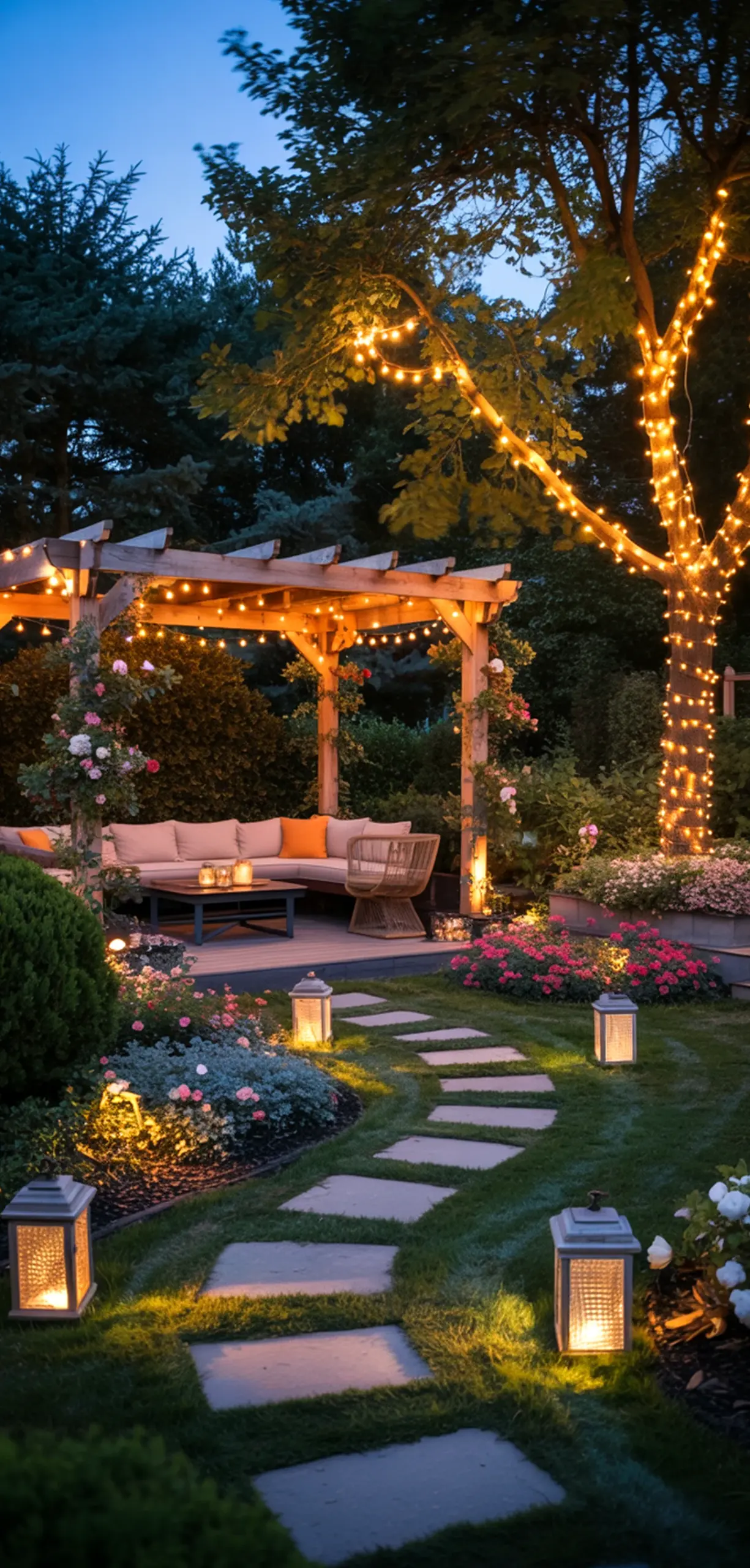 Quiet outdoor lounge draws attention to order while the outdoor space stays comfortable in daily use.
