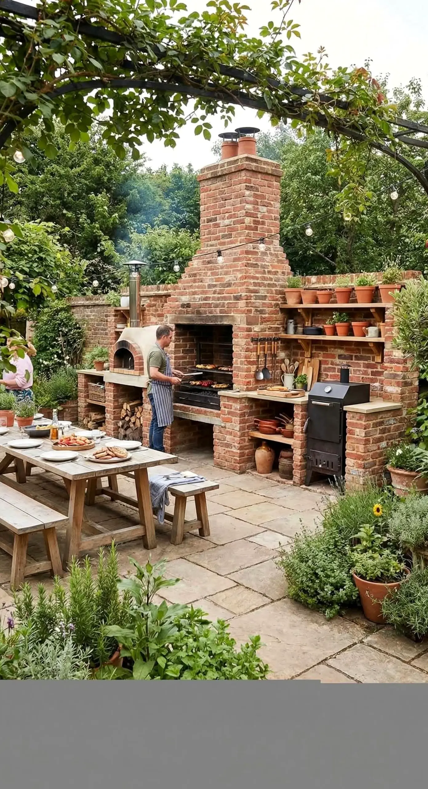 Balanced stone terrace gives the entry more comfort, so the whole view feels soft at the edges.