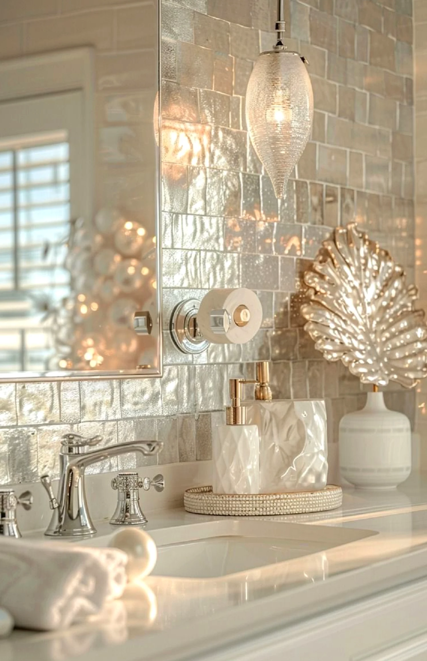 Polished greenhouse corner frames the table with focus, making the scene feel fresh and intentional.