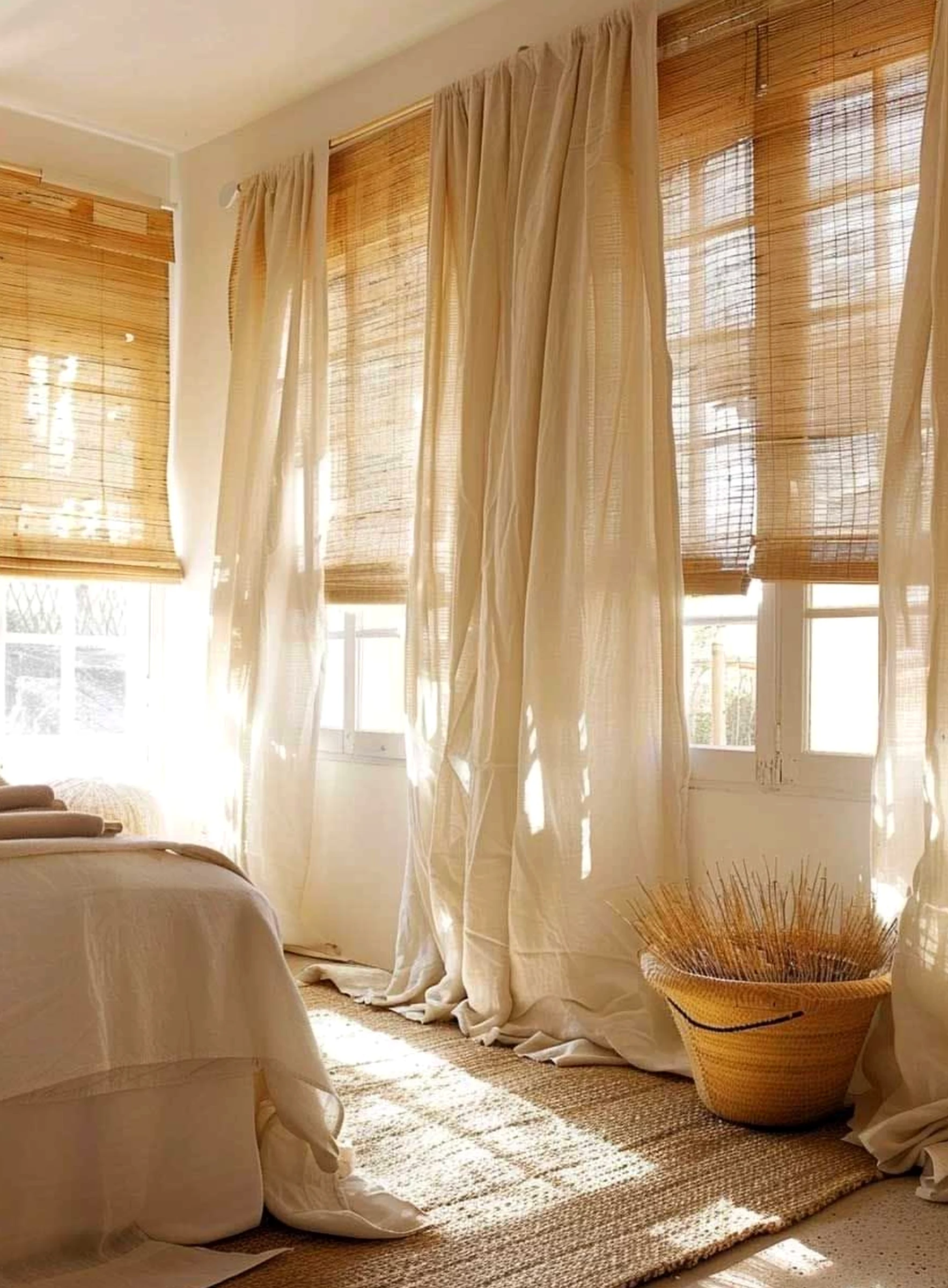 Bright outdoor lounge adds a clear layer of freshness, helping the entry feel clear and inviting.