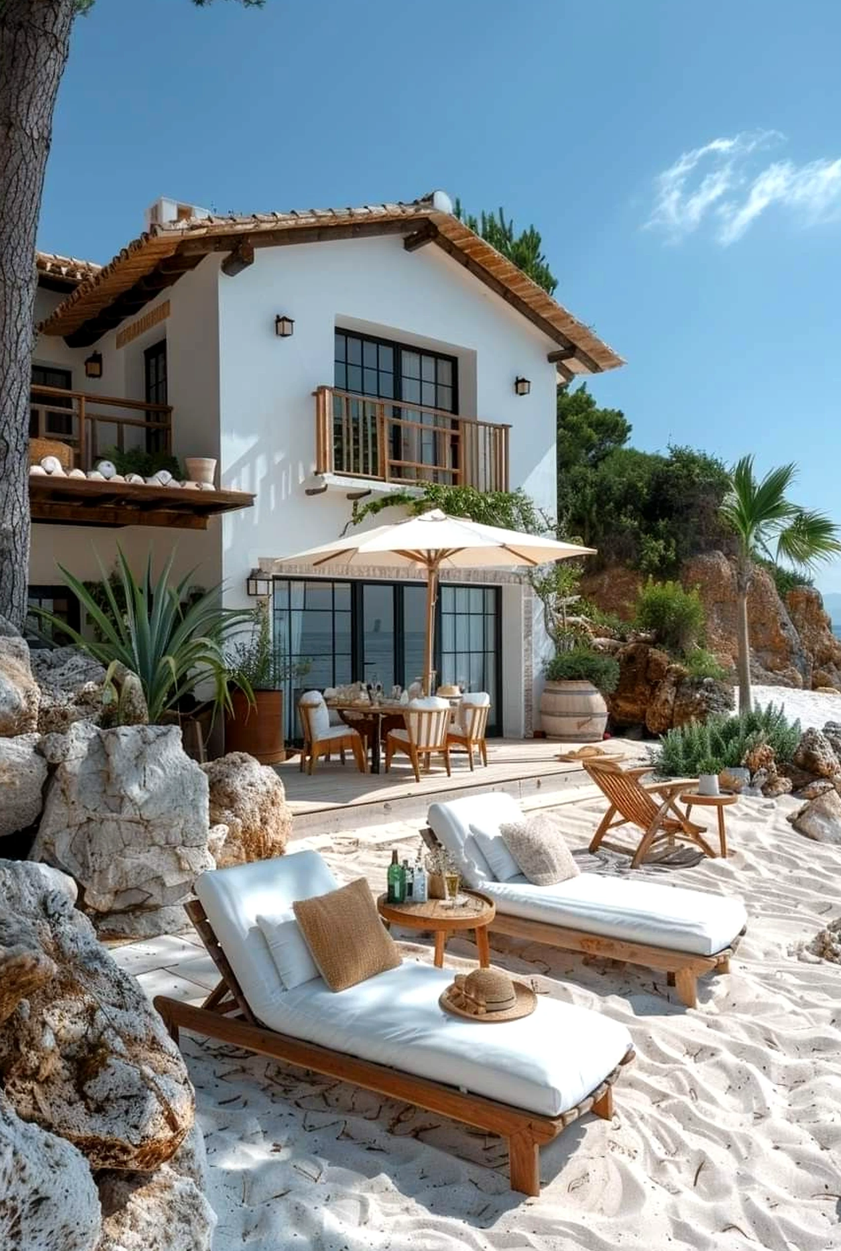 Open outdoor lounge adds a clear layer of softness, helping the sitting area feel open and lived-in.