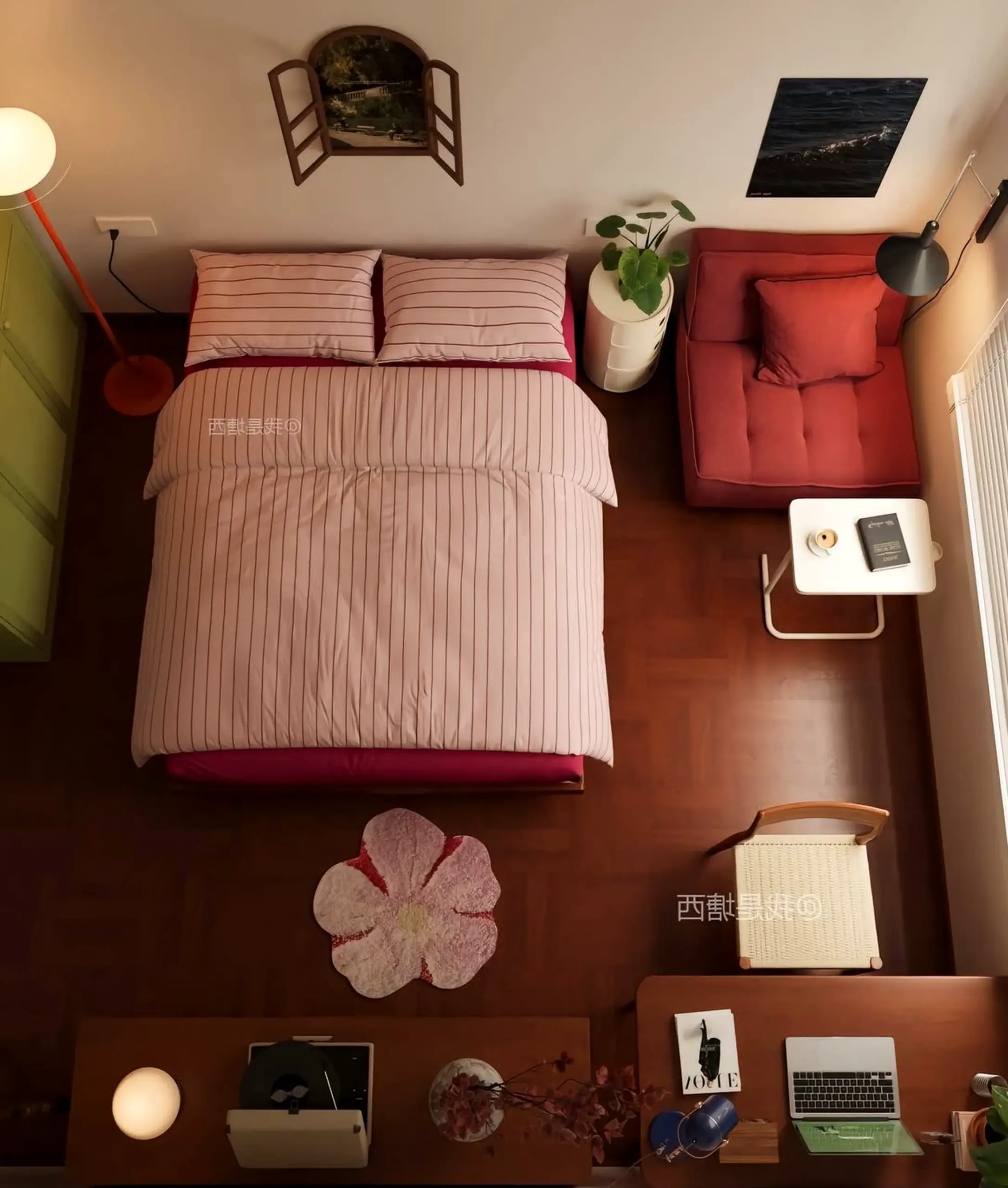 Fresh ceiling detail adds a clear layer of rhythm, helping the design feel open and lived-in.