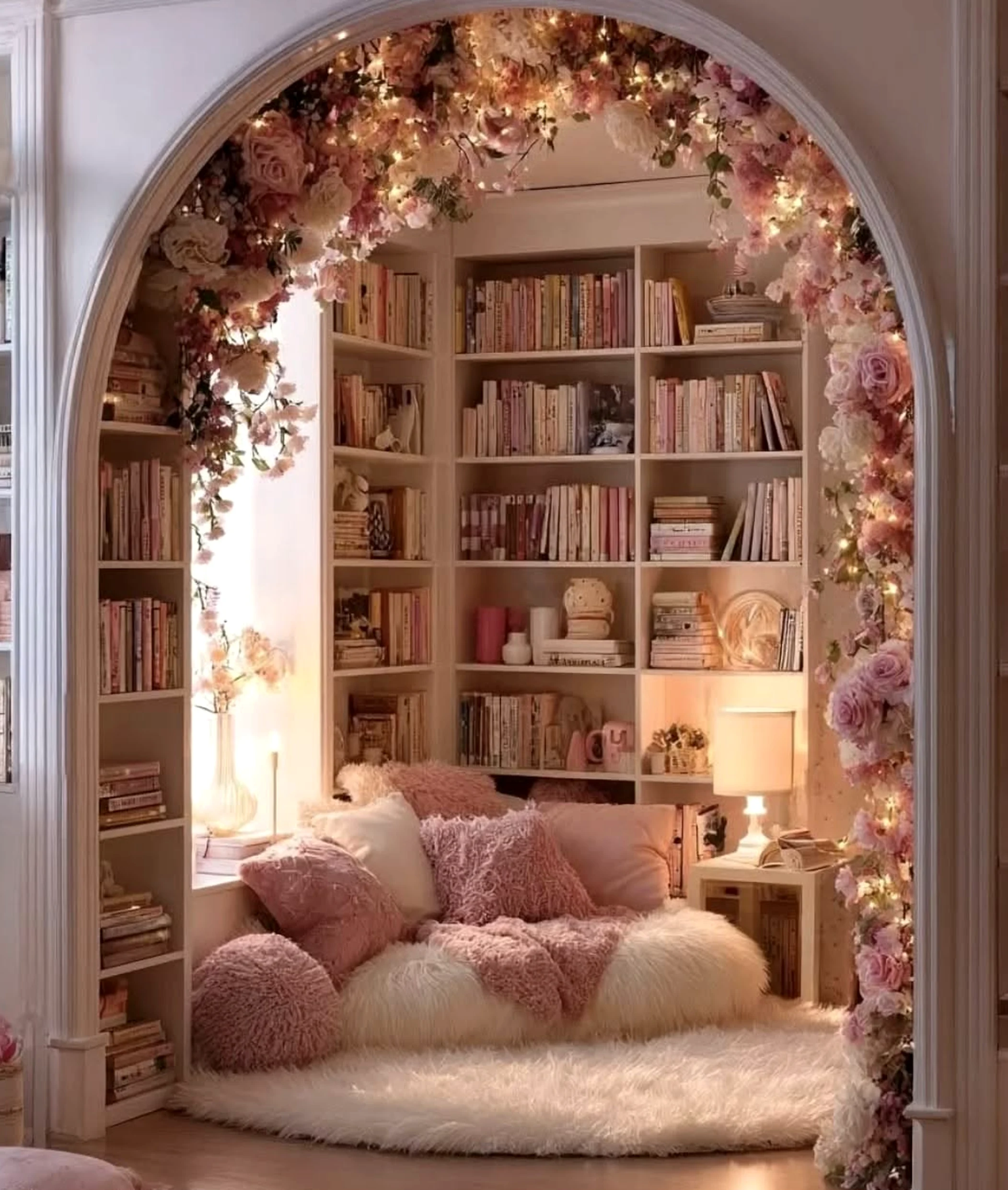 Earthy vase display gives the sitting area more light, so the whole view feels clear and inviting.