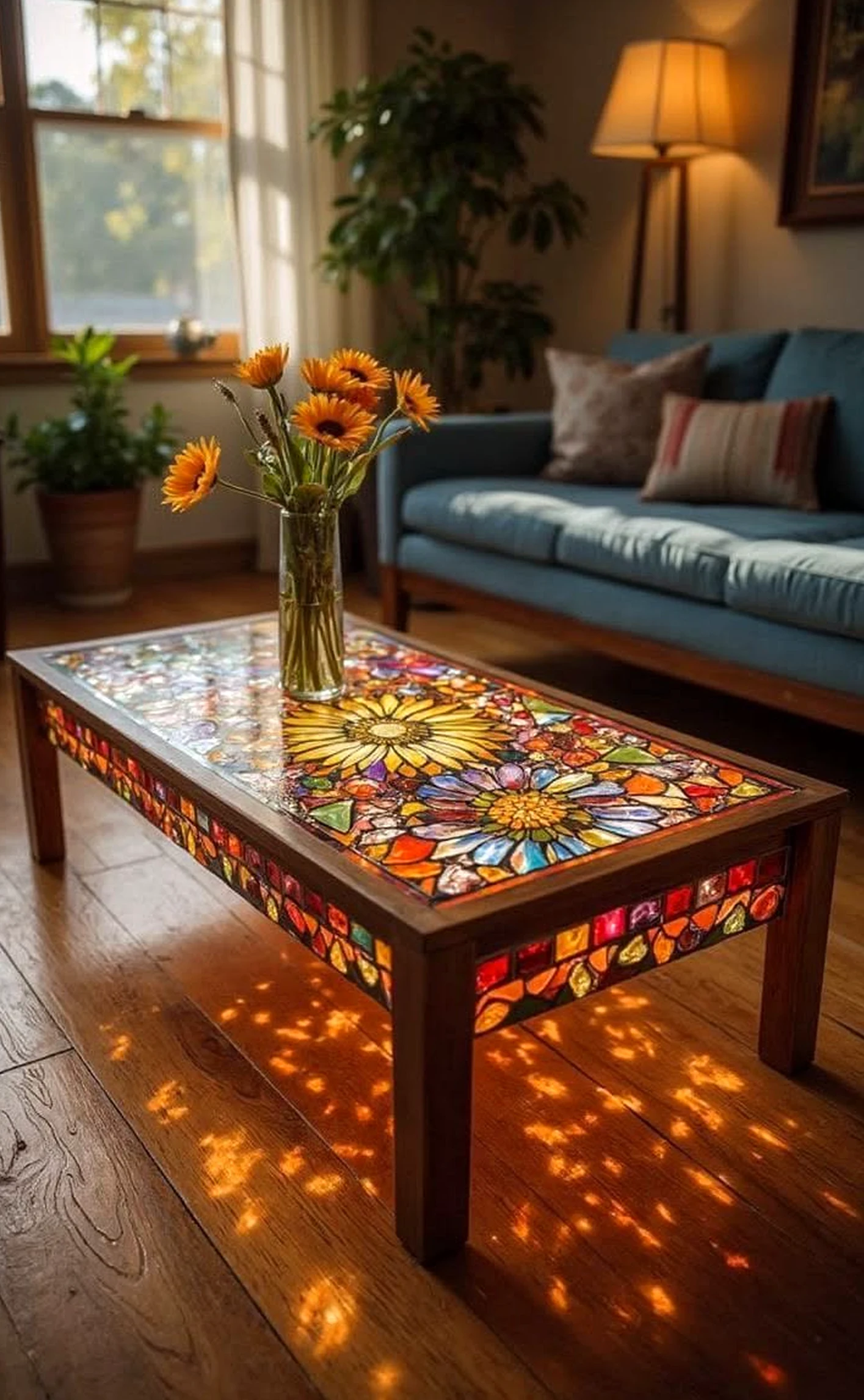Warm vase display brings personality to the arrangement, creating a mood that feels soft at the edges.