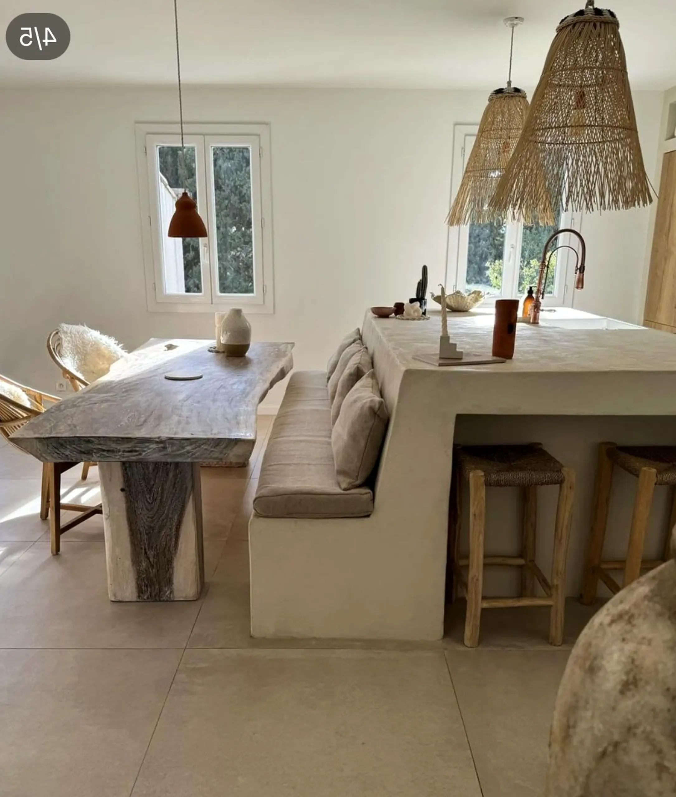 Calm reading corner gives the wall more texture, so the whole view feels clear and inviting.