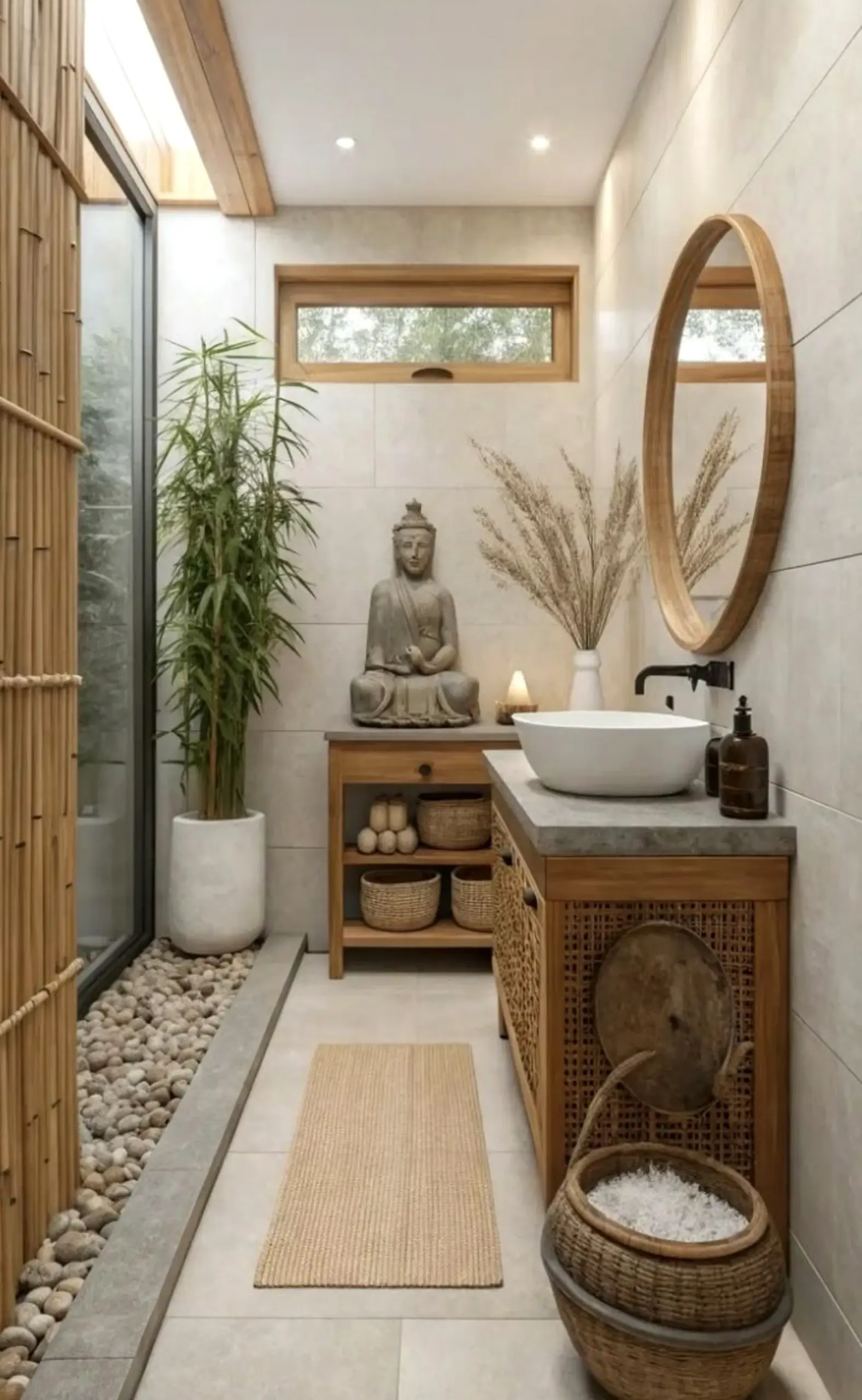 Open bedside layer adds a clear layer of contrast, helping the sitting area feel open and lived-in.