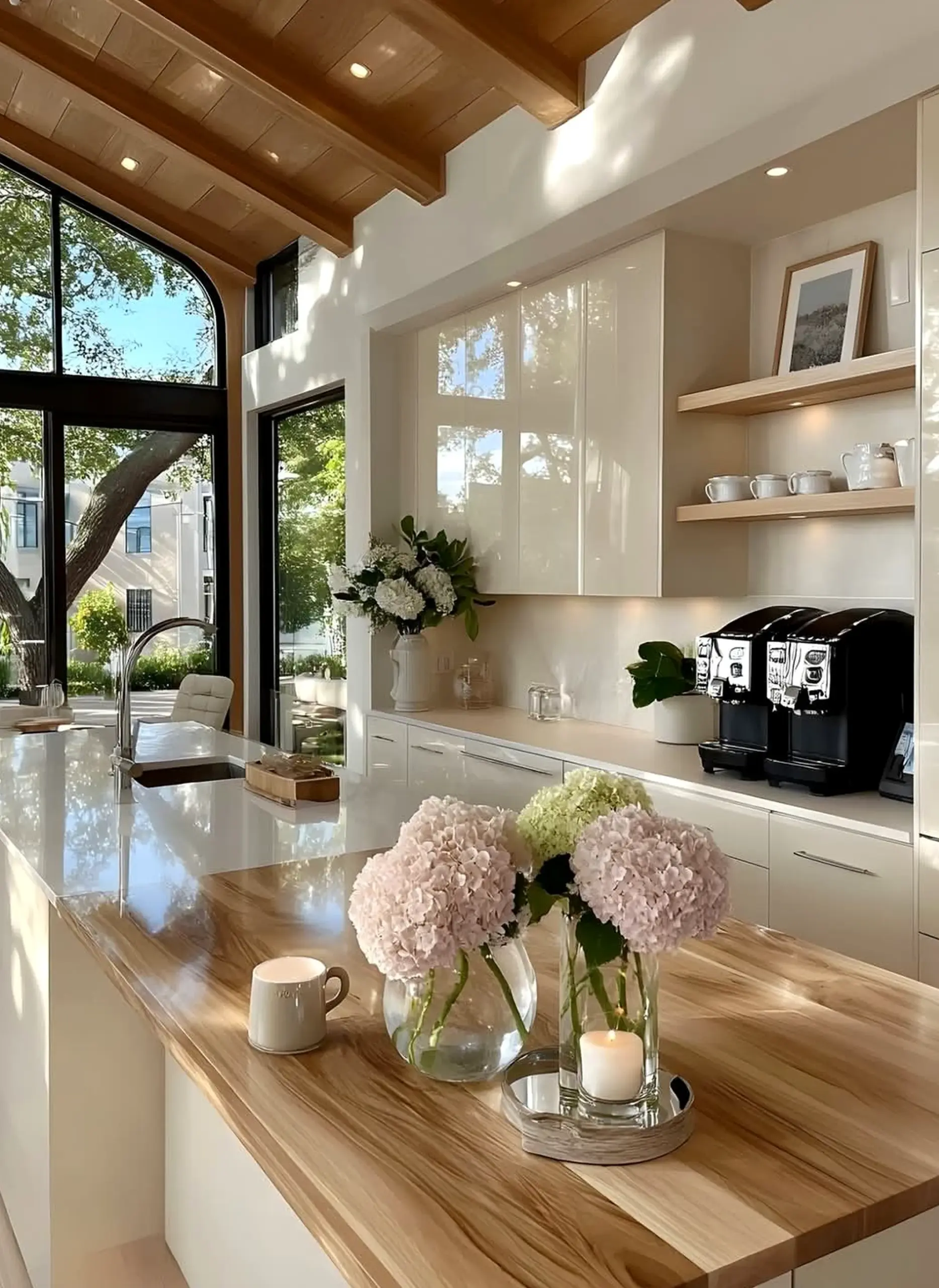 Airy terrace table adds a clear layer of charm, helping the sitting area feel warm without clutter.