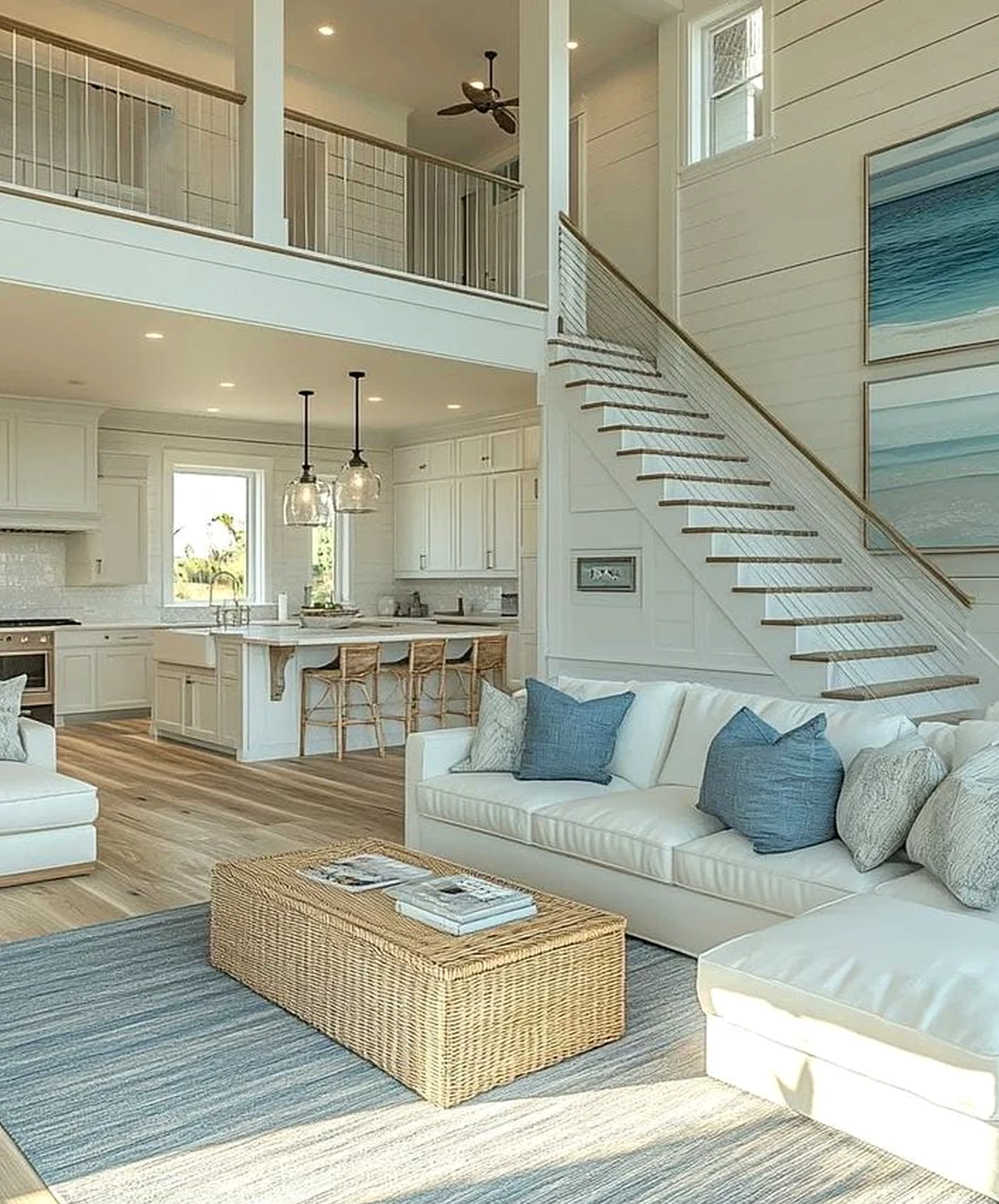Subtle porch bench adds a clear layer of balance, helping the composition feel fresh and intentional.